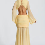 Maxi šaty Andrina - citronové