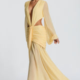 Maxi šaty Andrina - citronové