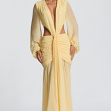 Maxi šaty Andrina - citronové