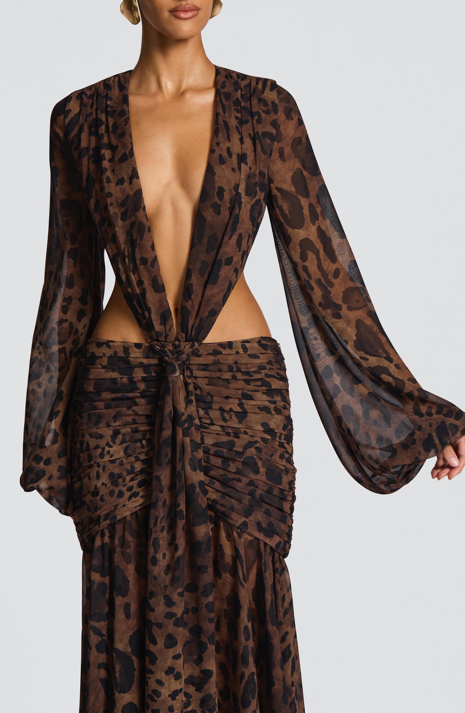 Andrina Maxi Haljina - Print s Leopardom