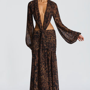 Andrina Maxi Haljina - Print s Leopardom