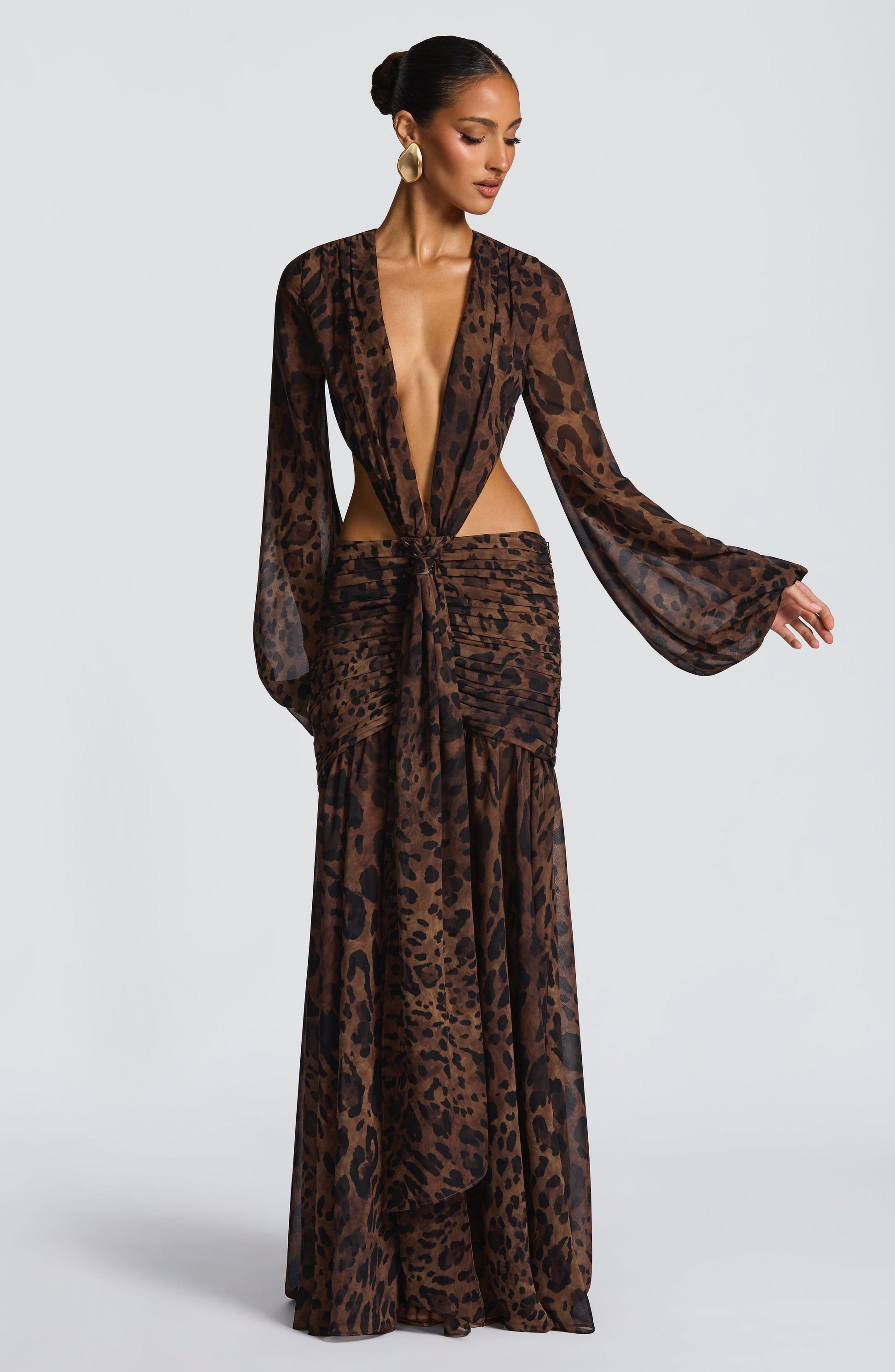 Andrina Maxi Haljina - Print s Leopardom