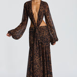 Andrina Maxi Haljina - Print s Leopardom