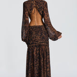 Andrina Maxi Haljina - Print s Leopardom