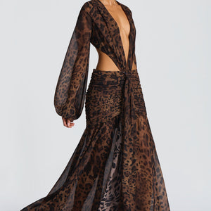 Andrina Maxi Haljina - Print s Leopardom