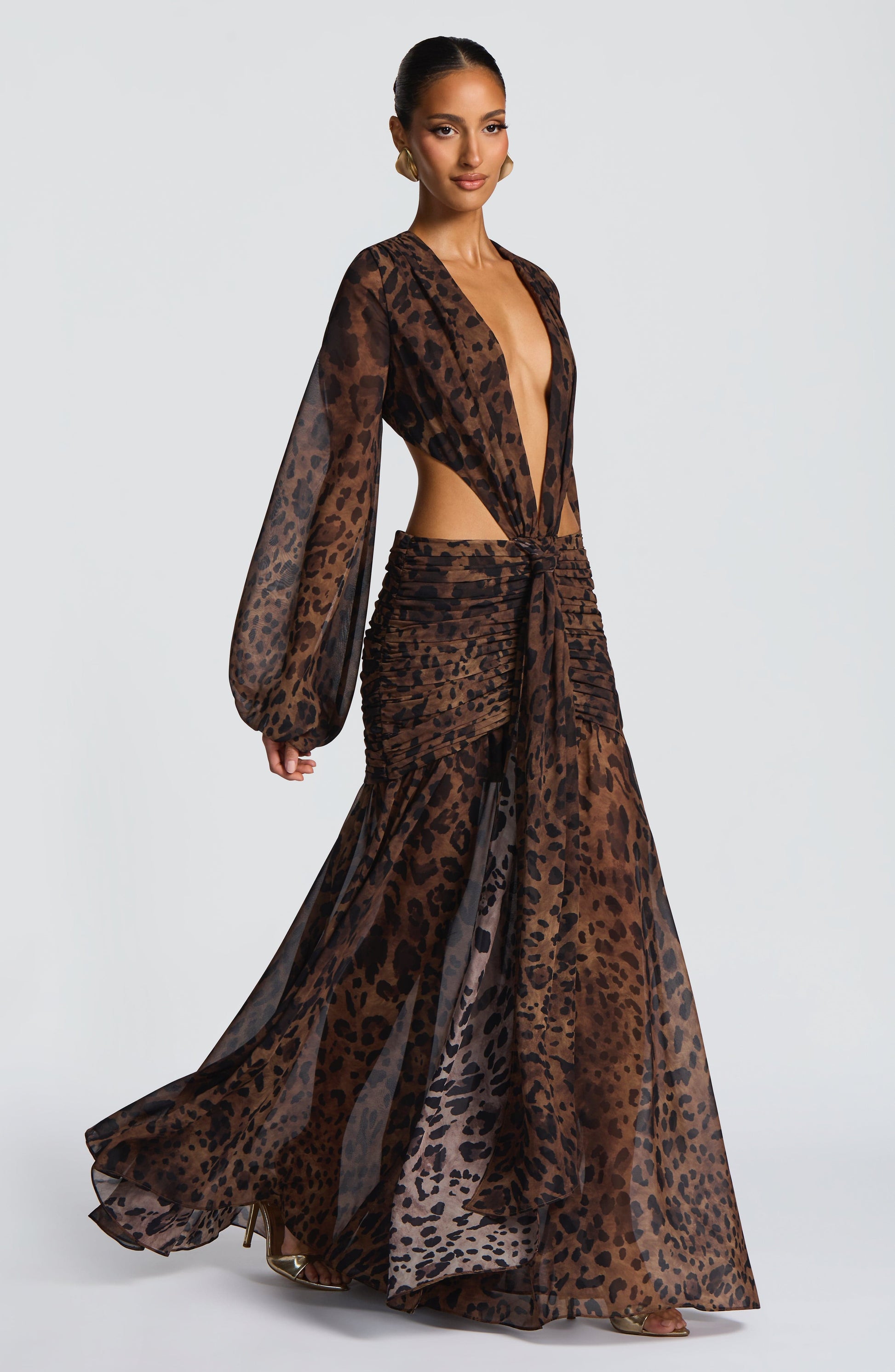 Andrina Maxi Haljina - Print s Leopardom