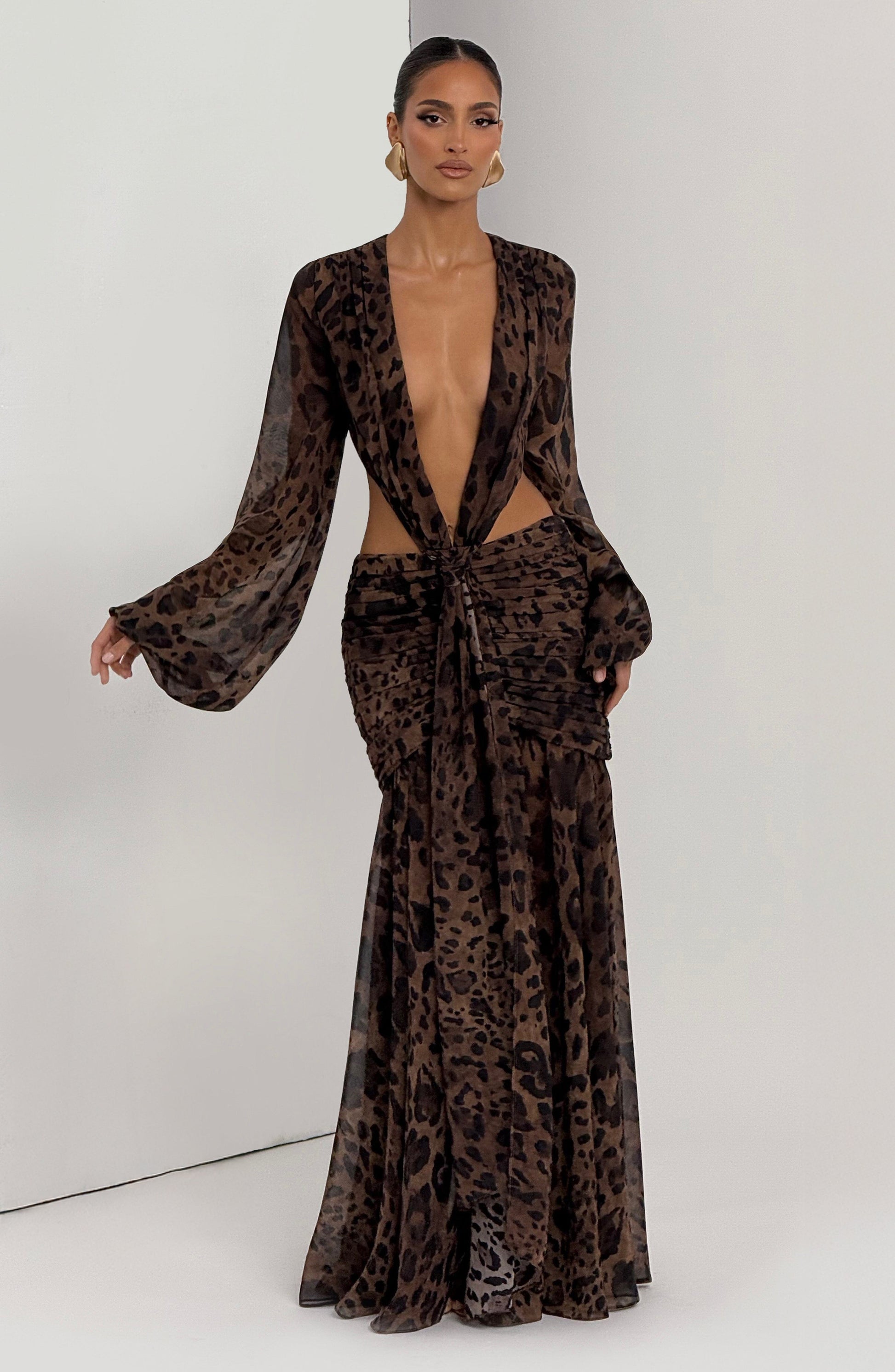 Andrina Maxi Haljina - Print s Leopardom