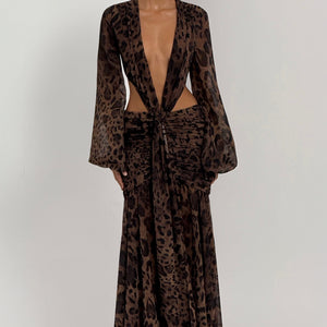 Andrina Maxi Haljina - Print s Leopardom