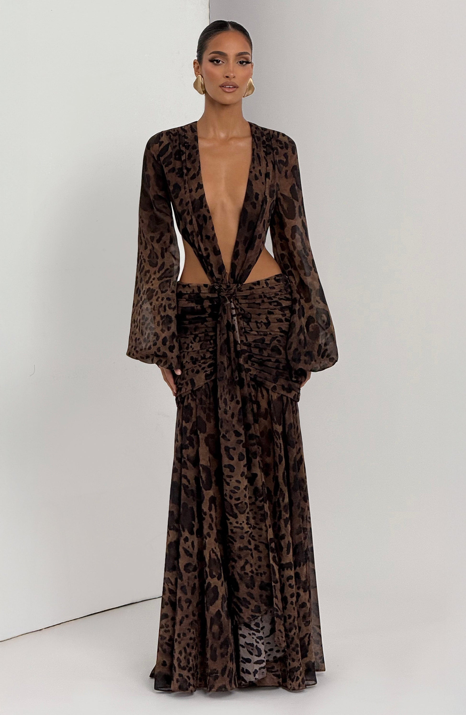 Andrina Maxi Haljina - Print s Leopardom