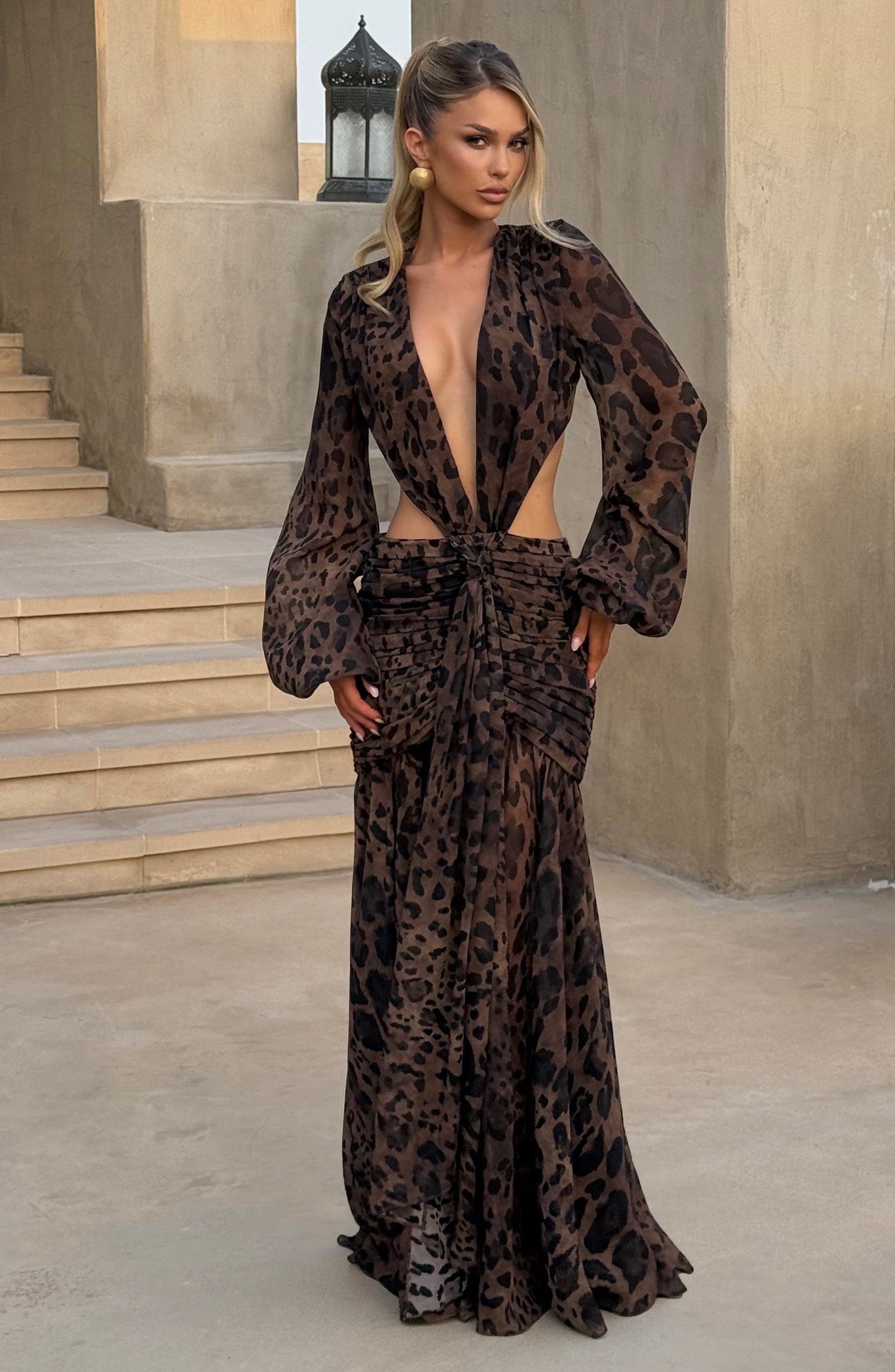 Andrina Maxi Haljina - Print s Leopardom
