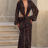 Andrina Maxi Haljina - Print s Leopardom