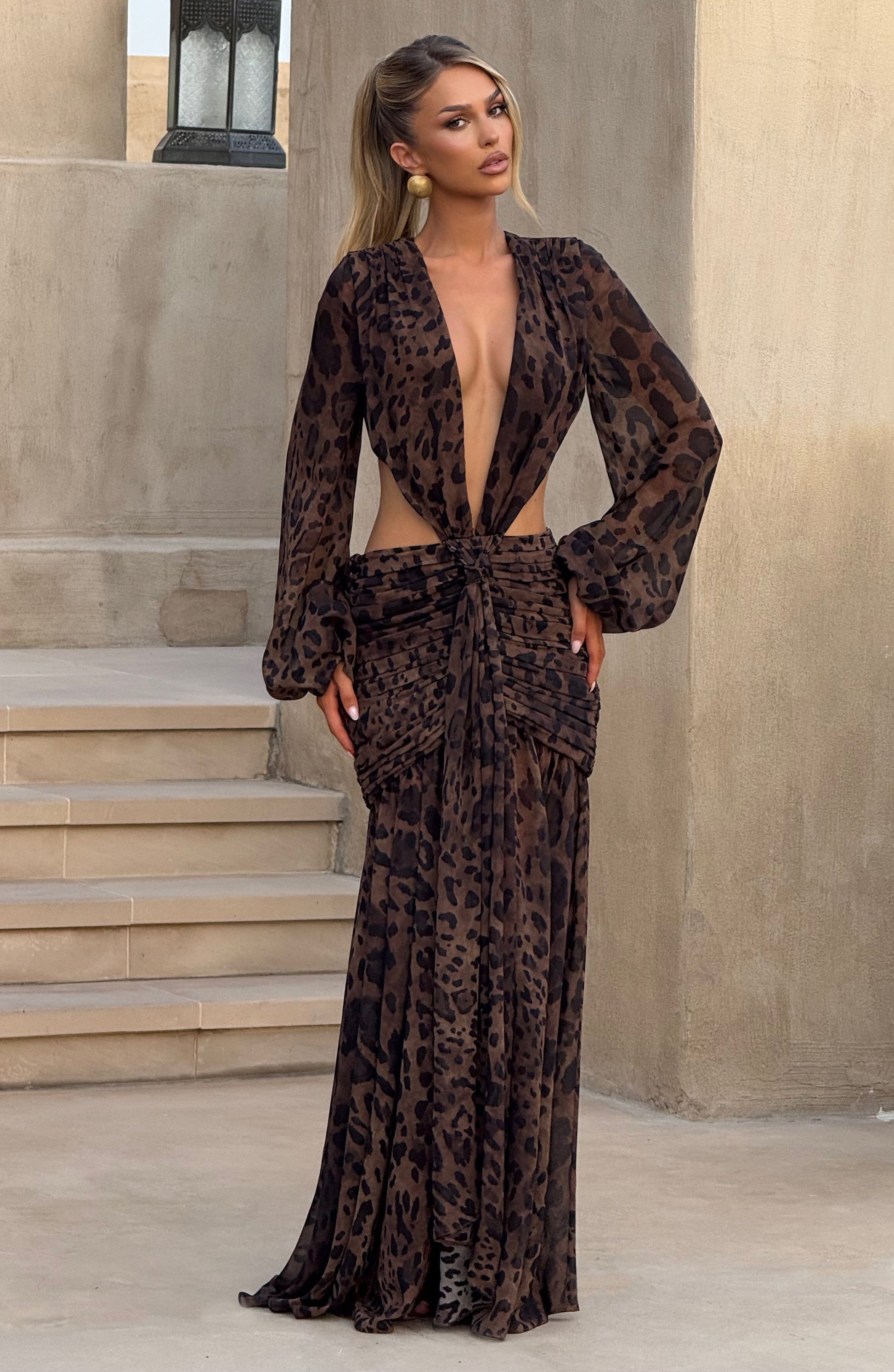 Andrina Maxi Haljina - Print s Leopardom