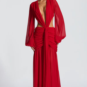 Andrina Maxi Haljina - Crvena