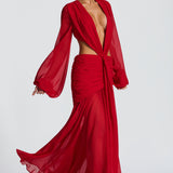 Andrina Maxi Haljina - Crvena