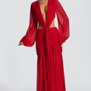 Andrina Maxi Haljina - Crvena