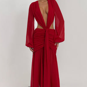 Andrina Maxi Haljina - Crvena