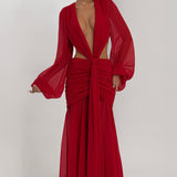 Andrina Maxi Haljina - Crvena