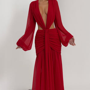 Andrina Maxi Haljina - Crvena