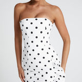 Angelina Maxi Haljina - Crni Uzorak S Točkicama