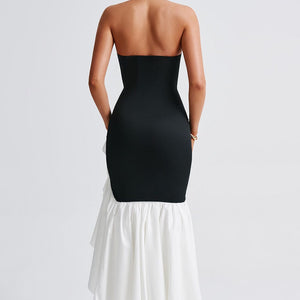 Angelina Maxi Haljina - Crna/Bijela
