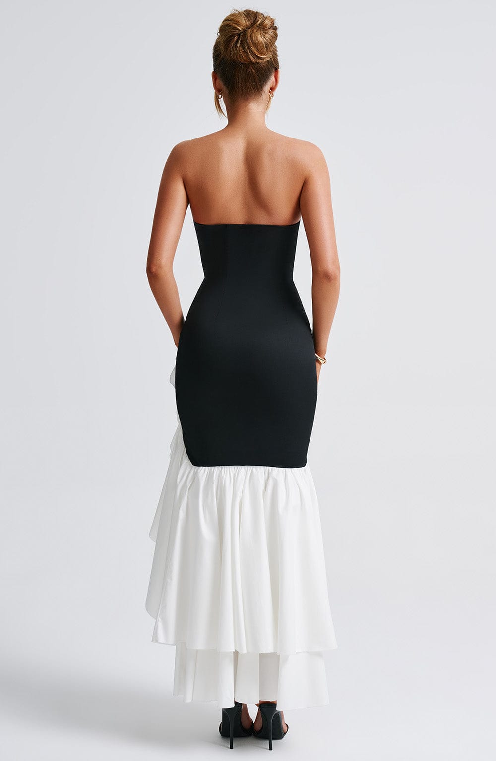 Angelina Maxi Haljina - Crna/Bijela