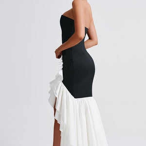 Angelina Maxi Haljina - Crna/Bijela