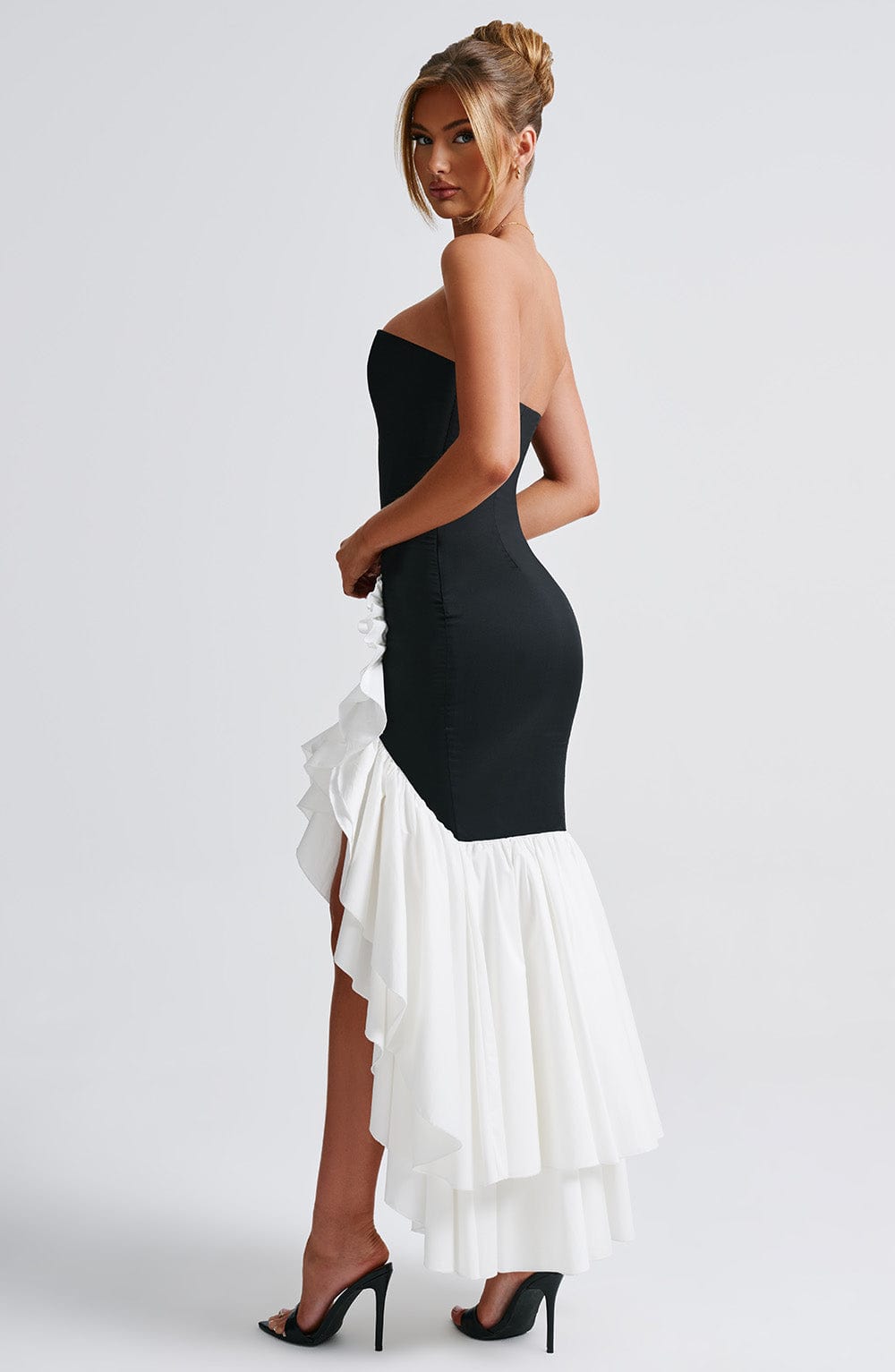 Angelina Maxi Haljina - Crna/Bijela