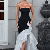 Maxi šaty Angelina - černobílé