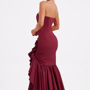 Angelina Maxi Haljina - Burgundac