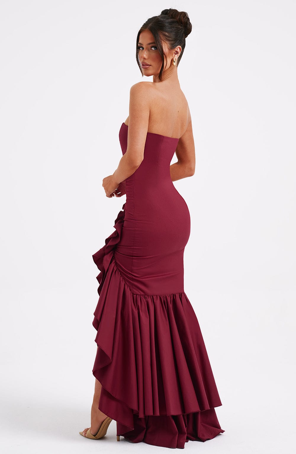 Angelina Maxi Haljina - Burgundac