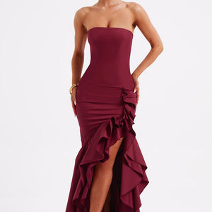 Angelina Maxi Haljina - Burgundac