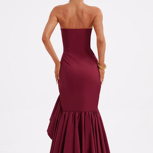 Angelina Maxi Haljina - Burgundac
