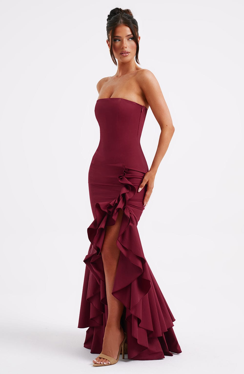 Angelina Maxi Haljina - Burgundac