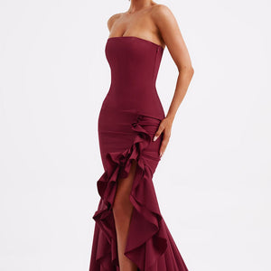 Angelina Maxi Haljina - Burgundac
