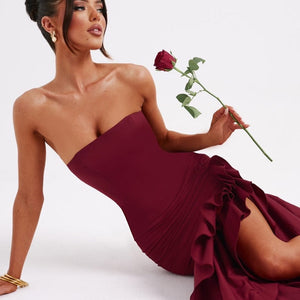Angelina Maxi Haljina - Burgundac