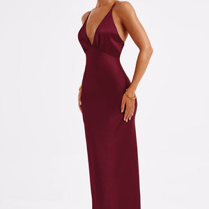 Anja Maxi Haljina - Burgundac
