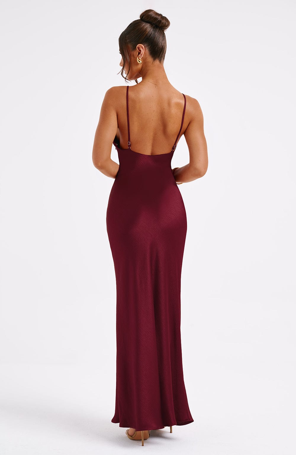 Anja Maxi Haljina - Burgundac