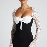 Aria Maxi Haljina - Crna/Bijela