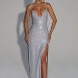 Ashton Maxi Haljina - Srebrna