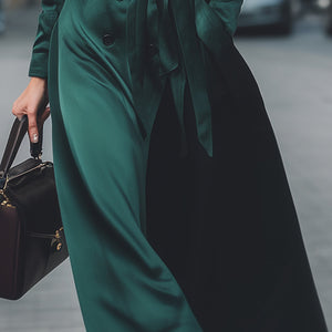 Emerald Satin Double Coat