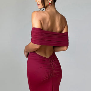 Belinda Maxi Haljina - Burgundac