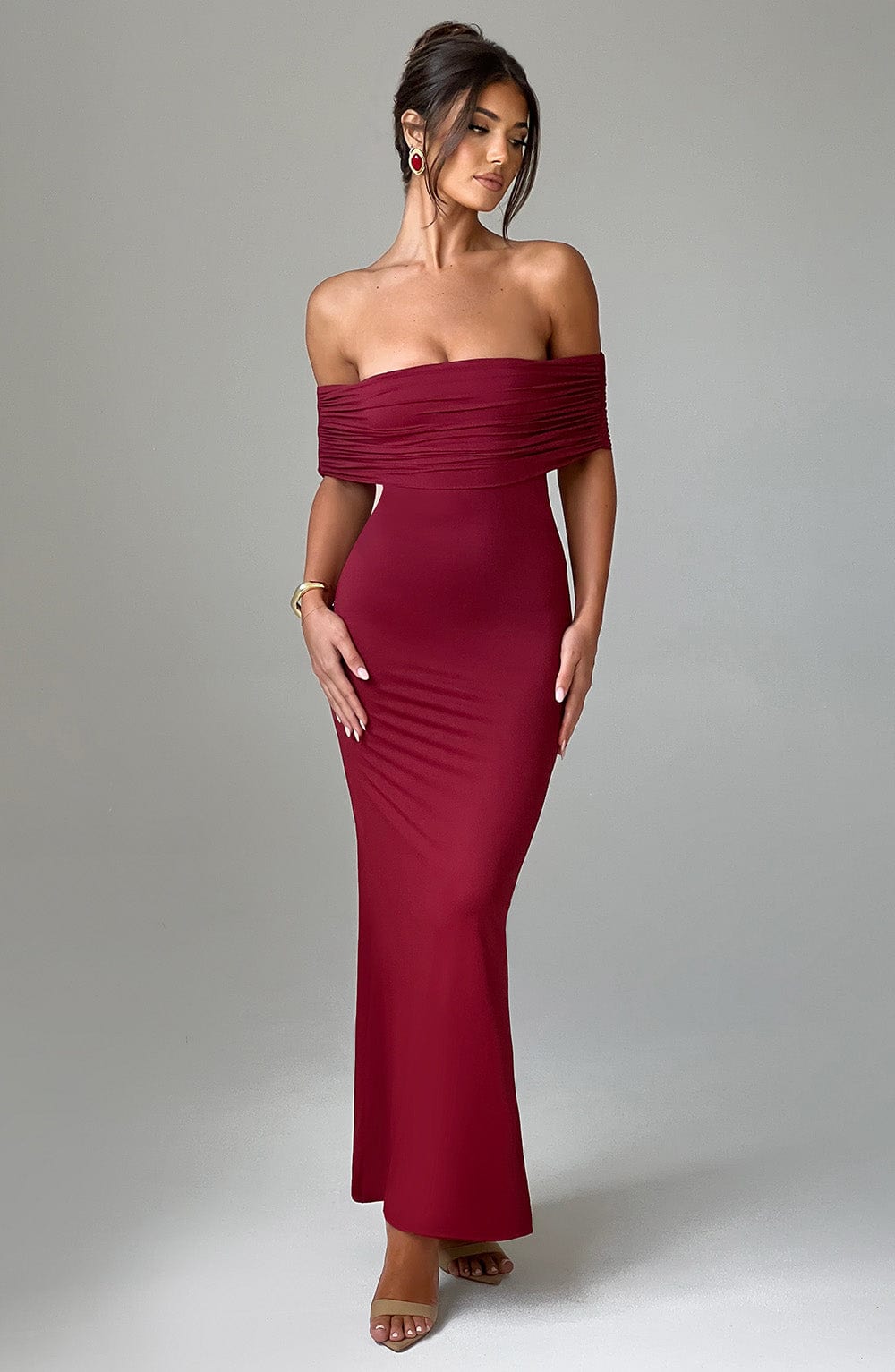 Belinda Maxi Haljina - Burgundac