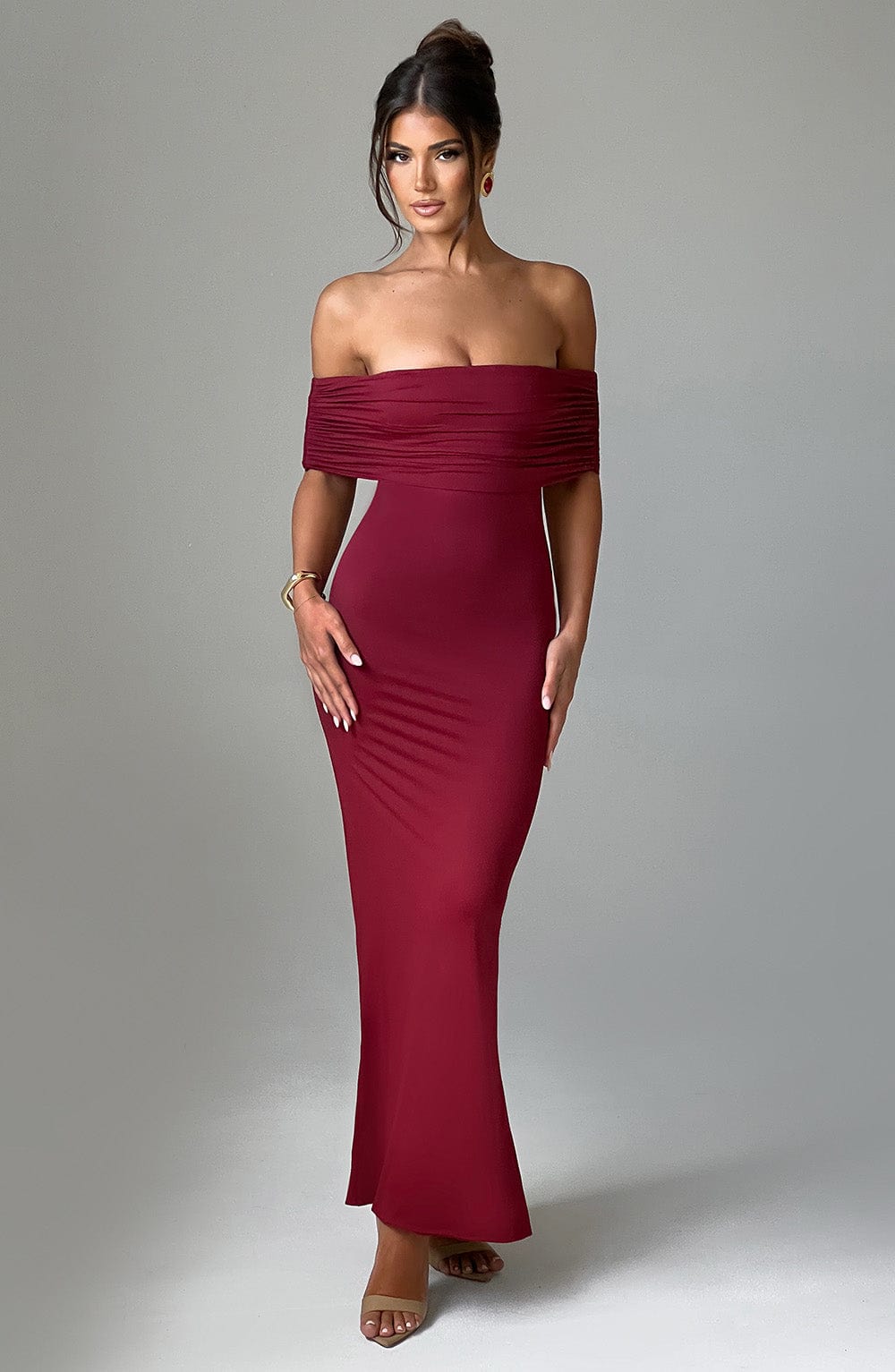 Belinda Maxi Haljina - Burgundac