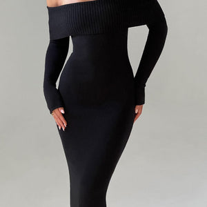 Beverley Pletena Maxi Haljina - Crna