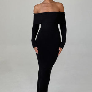 Beverley Pletena Maxi Haljina - Crna