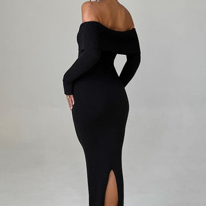 Beverley Pletena Maxi Haljina - Crna