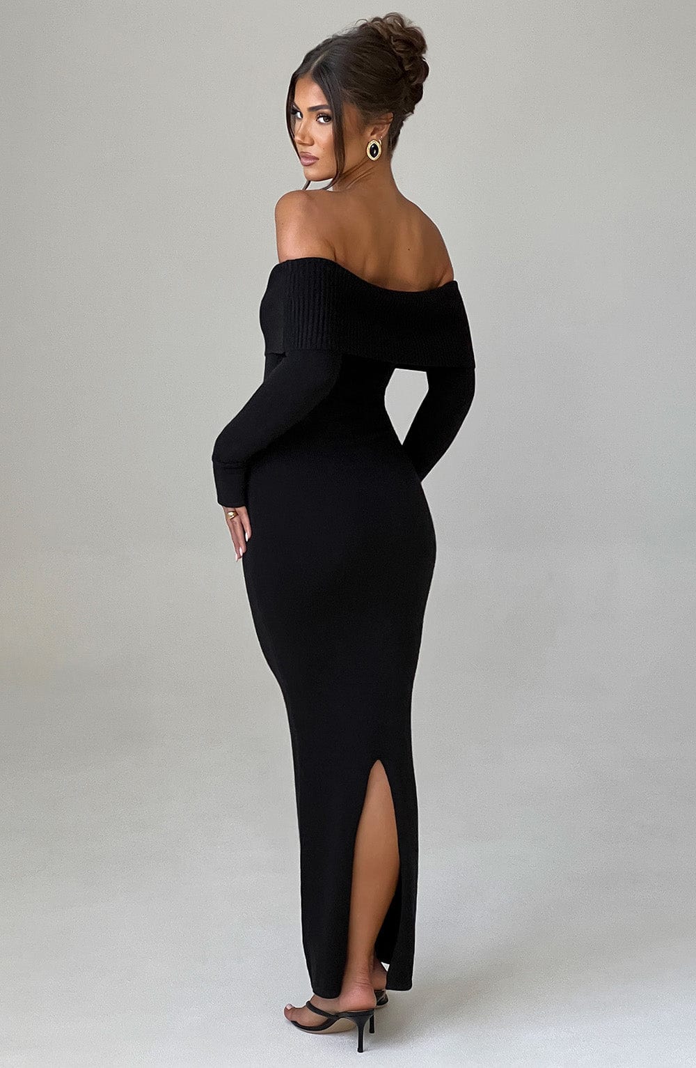 Beverley Pletena Maxi Haljina - Crna