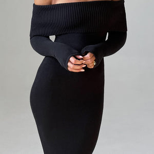 Beverley Pletena Maxi Haljina - Crna