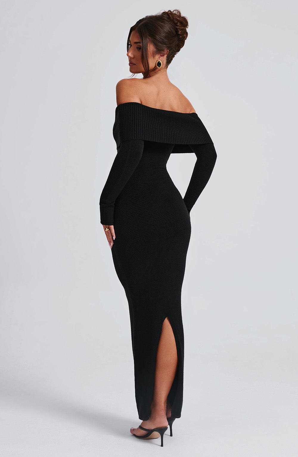 Beverley Pletena Maxi Haljina - Crna