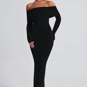 Beverley Pletena Maxi Haljina - Crna